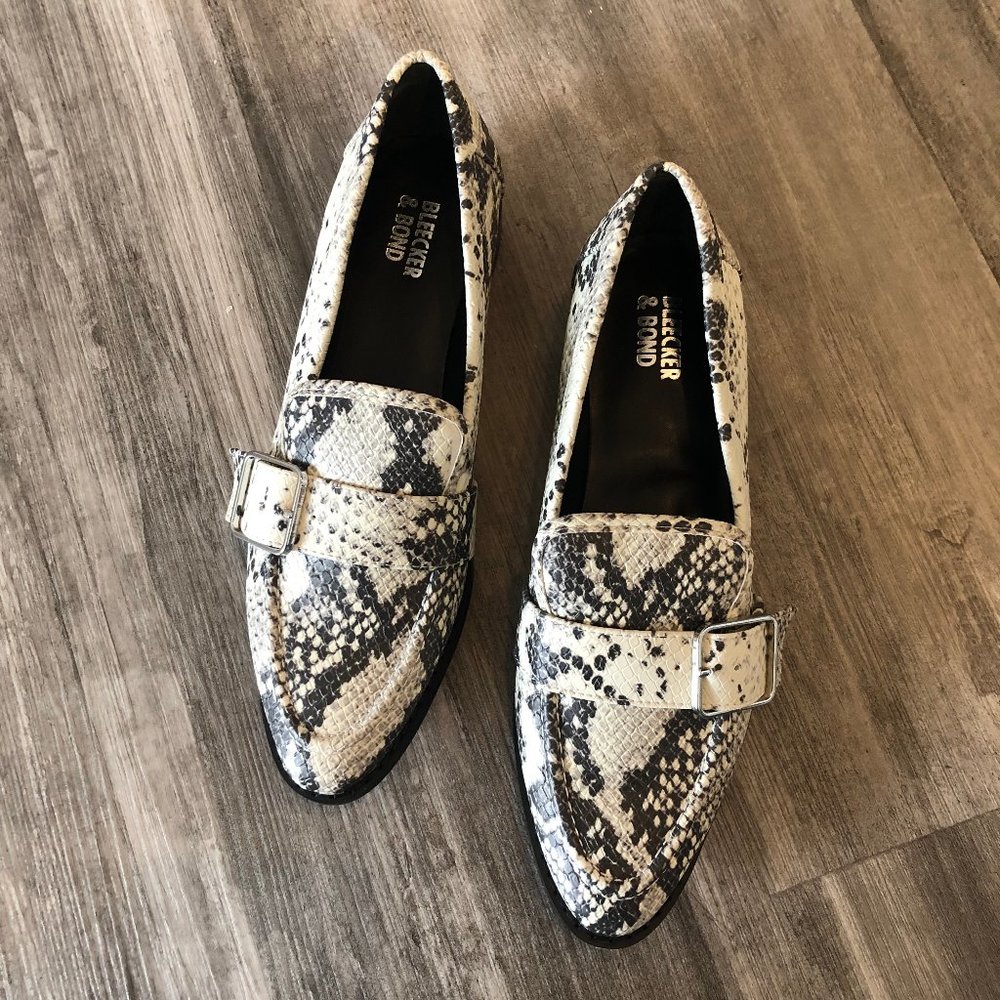 Bleecker & Bond Faux Snake Skin Loafers